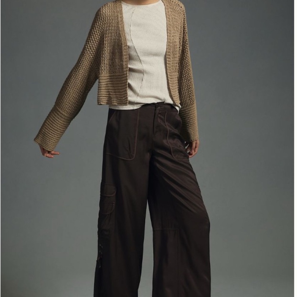 Chic Tan Cardigan by Anthropologie
